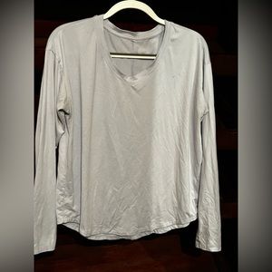 90 Degree long sleeve, v-neck workout top